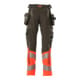 Mascot Hose ULTIMATE STRETCH 76C51 dunkelanthrazit/hi-vis rot