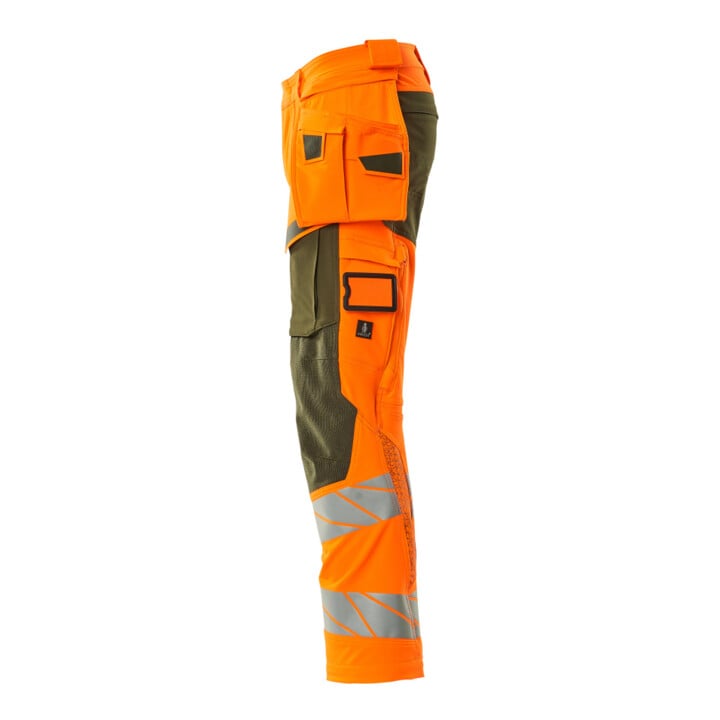Mascot Hose ULTIMATE STRETCH 76C51 hi-vis orange/moosgrün