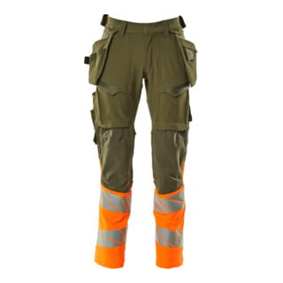 Mascot Hose ULTIMATE STRETCH 76C51 moosgrün/orange