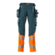 Mascot Hose ULTIMATE STRETCH 76C52 dunkelpetroleum/hi-vis orange