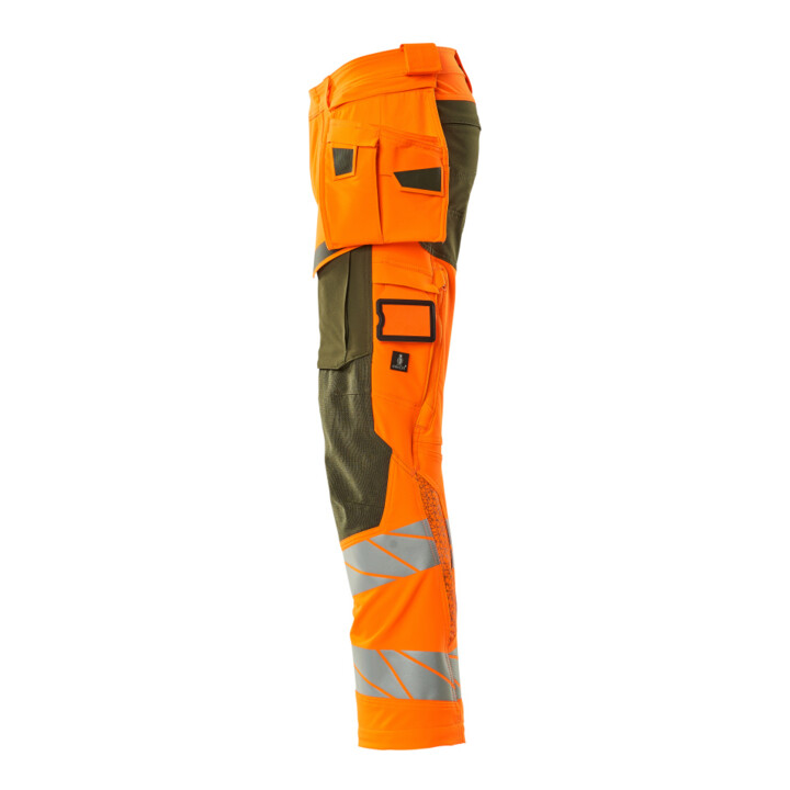 Mascot Hose ULTIMATE STRETCH 76C52 hi-vis orange/moosgrün