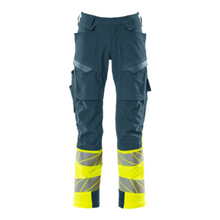 Mascot Hose ULTIMATE STRETCH 76C58 dunkelpetroleum hi-vis gelb