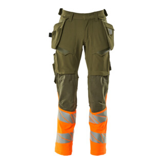 Mascot Hose ULTIMATE STRETCH 76C58 moosgrün/orange