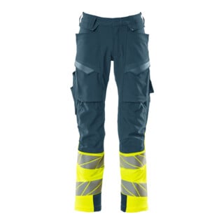 Mascot Hose ULTIMATE STRETCH 82C47 dunkelpetroleum hi-vis gelb