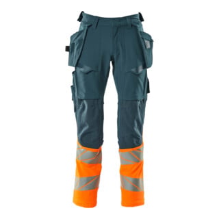 Mascot Hose ULTIMATE STRETCH 82C49 dunkelpetroleum hi-vis orange