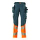 Mascot Hose ULTIMATE STRETCH 82C58 dunkelpetroleum/hi-vis orange
