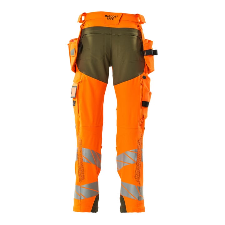 Mascot Hose ULTIMATE STRETCH 82C60 hi-vis orange/moosgrün