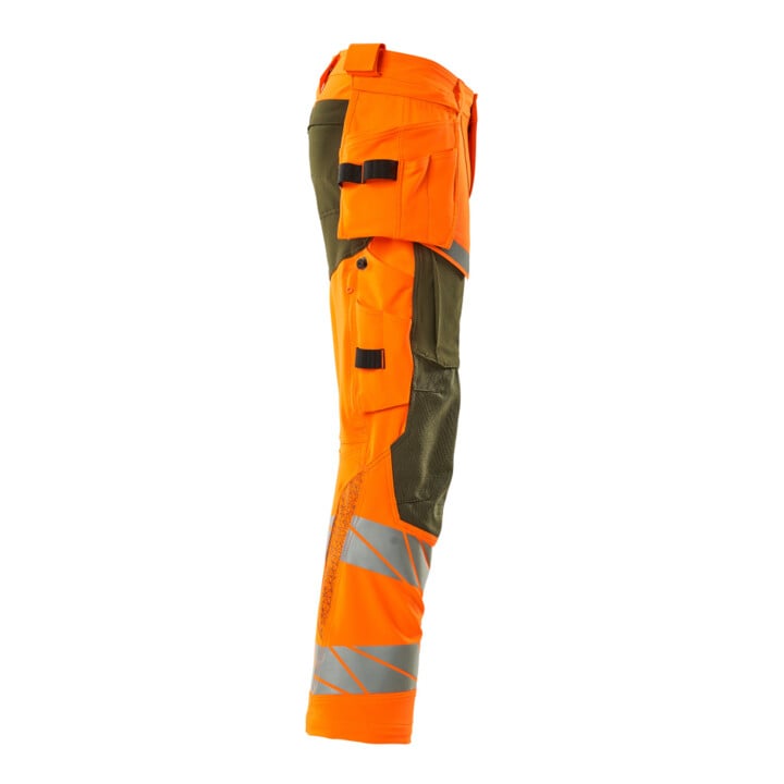 Mascot Hose ULTIMATE STRETCH 82C64 hi-vis orange/moosgrün
