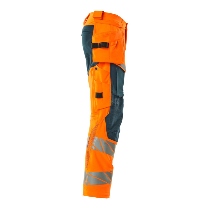 MASCOT Hose ULTIMATE STRETCH 82C68 hi-vis orange/dunkelpetroleum