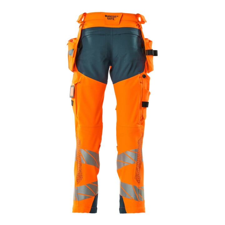 Mascot Hose ULTIMATE STRETCH 90C47 hi-vis orange/dunkelpetroleum