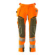 Mascot Hose ULTIMATE STRETCH 90C49 hi-vis orange/moosgrün