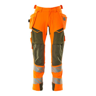 Mascot Hose ULTIMATE STRETCH 90C51 hi-vis orange/moosgrün