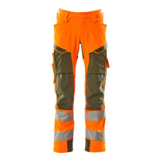Mascot Hose ULTIMATE STRETCH 90C52 hi-vis orange/moosgrün