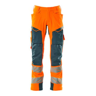 Mascot Hose ULTIMATE STRETCH 90C58 hi-vis orange/dunkelpetroleum