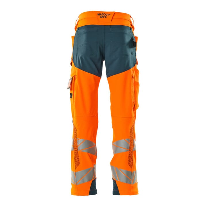 Mascot Hose ULTIMATE STRETCH 90C58 hi-vis orange/dunkelpetroleum