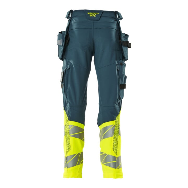Mascot Hose ULTIMATE STRETCH 90C60 dunkelpetroleum/hi-vis gelb