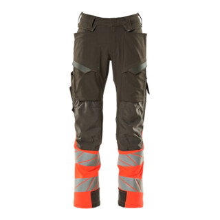 Mascot Hose ULTIMATE STRETCH 90C62 dunkelanthrazit hi-vis rot