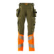 Mascot Hose ULTIMATE STRETCH mit Hängetaschen moosgrün/orange Größe 90C62