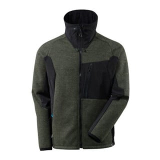 Mascot Jacke, Strick, mit Membran Strickjacke Größe M, mossgrün/schwarz