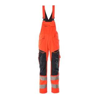 Mascot Latzhose 76C46 Knietaschen Stretch Hi-vis rot/schwarzblau