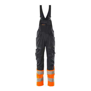Mascot Latzhose 76C54 Knietaschen Stretch schwarzblau/hi-vis orange
