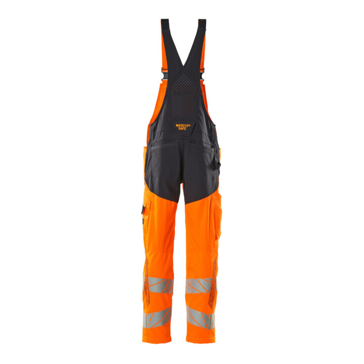 Mascot Latzhose 76C58 Knietaschen Stretch hi-vis orange/schwarzblau