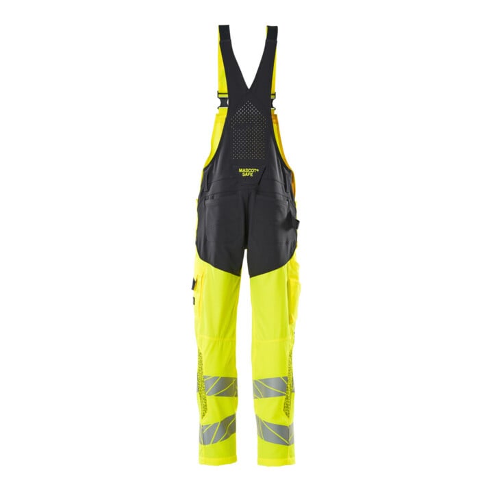 Mascot Latzhose 82C50 Knietaschen Stretch hi-vis gelb/schwarzblau