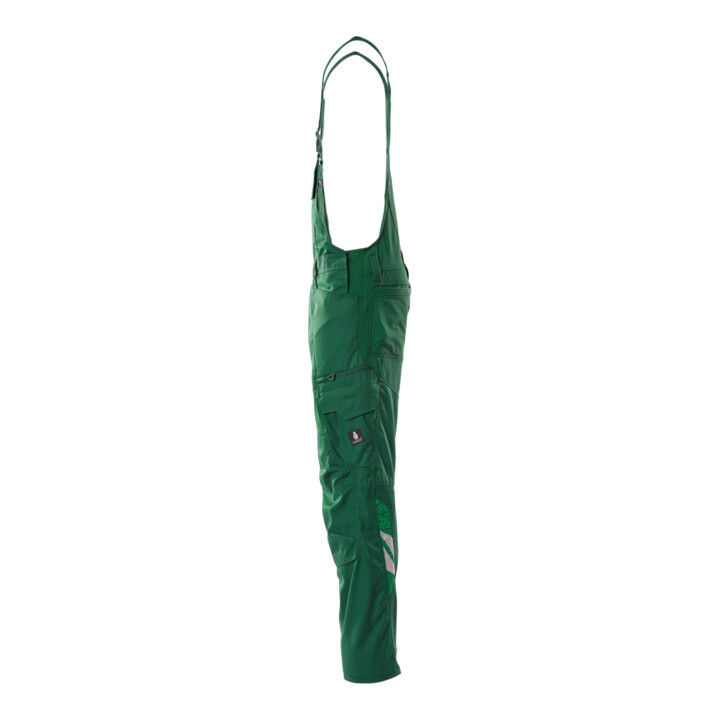 Mascot Latzhose 82C62 grün mit Knietaschen Stretch-Einsätze