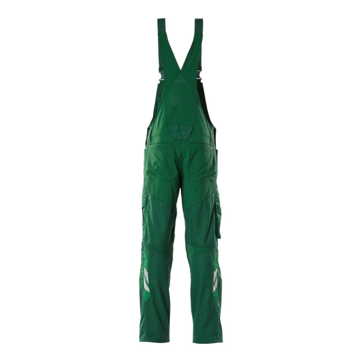 Mascot Latzhose 82C62 grün mit Knietaschen Stretch-Einsätze