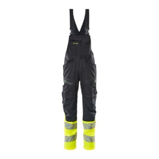 Mascot Latzhose 82C64 Knietaschen Stretch schwarzblau/hi-vis gelb
