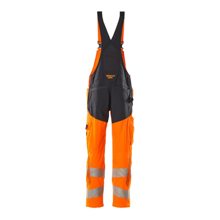 Mascot Latzhose 90C52 Knietaschen Stretch hi-vis orange/schwarzblau