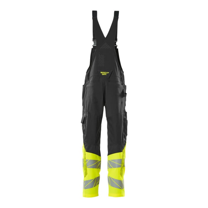 Mascot Latzhose 90C52 Knietaschen Stretch schwarz/hi-vis gelb