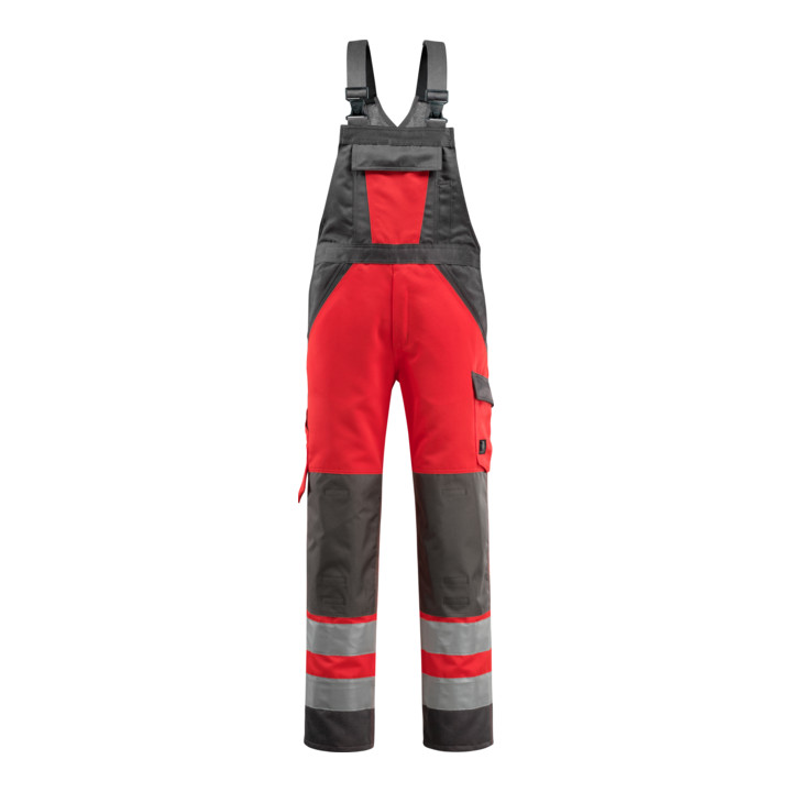 Mascot Latzhose Gosford hi-vis rot/dunkelanthrazit Größe 48