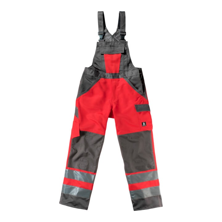 Mascot Latzhose Gosford hi-vis rot/dunkelanthrazit Größe 48