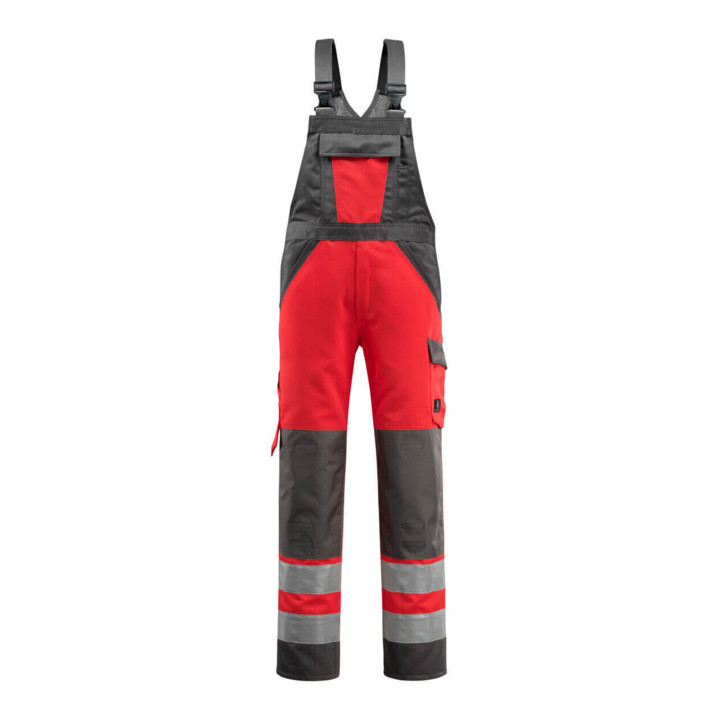 Mascot Latzhose Gosford hi-vis rot/dunkelanthrazit Größe 58
