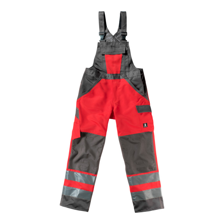 Mascot Latzhose Gosford hi-vis rot/dunkelanthrazit Größe 58