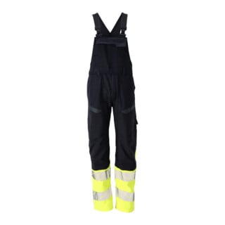 Mascot Latzhose Multisafe 82C54 Knietaschen Stretch schwarzblau/hi-vis gelb