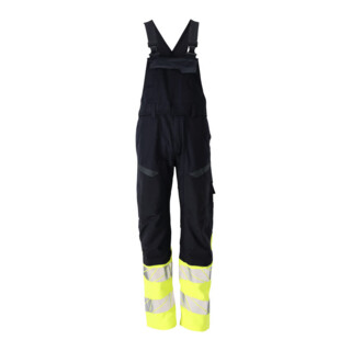Mascot Latzhose Multisafe Knietaschen Stretch schwarzblau/hi-vis gelb