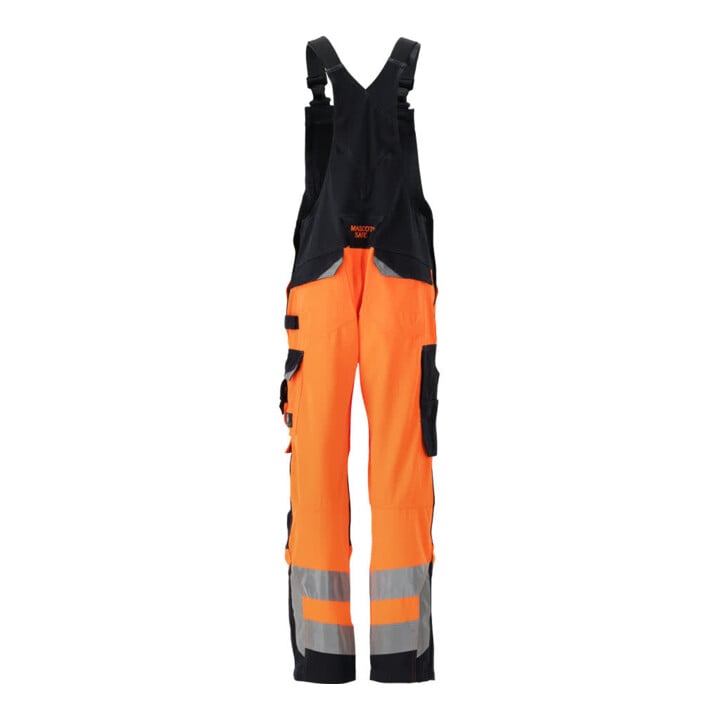 MASCOT Latzhose Newcastle 82C44 hi-vis orange/schwarzblau