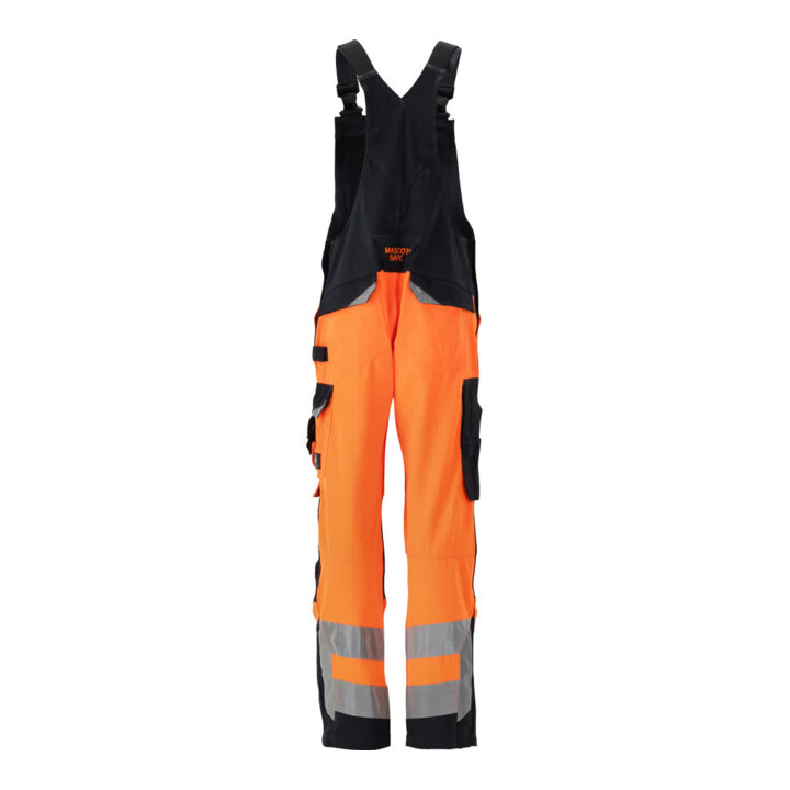 MASCOT Latzhose Newcastle 82C50 hi-vis orange/schwarzblau