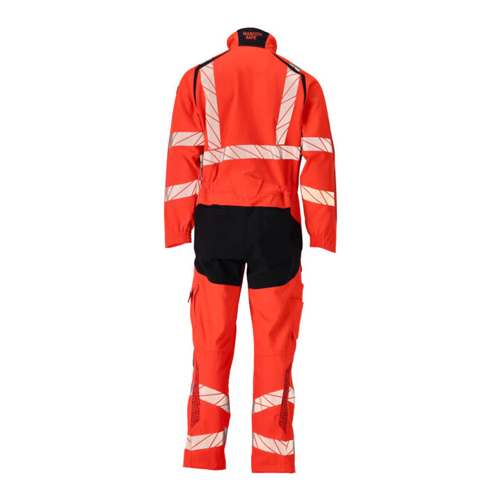Mascot Overall Knietaschen Stretch-Einsätze 3XL Hi-vis rot/schwarzblau