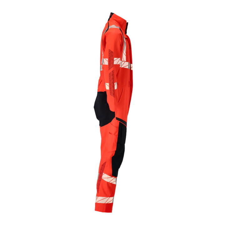 Mascot Overall Knietaschen Stretch-Einsätze Größe L Hi-vis rot/schwarzblau