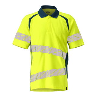 Mascot Polo-Shirt 3XLONE moderne Passform hi-vis gelb/dunkelpetroleum