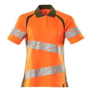Mascot Polo-Shirt Damenpassform 2XL hi-vis orange/moosgrün