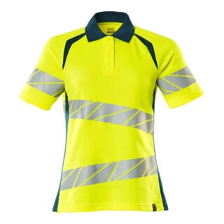 Mascot Polo-Shirt Damenpassform M hi-vis gelb/dunkelpetroleum