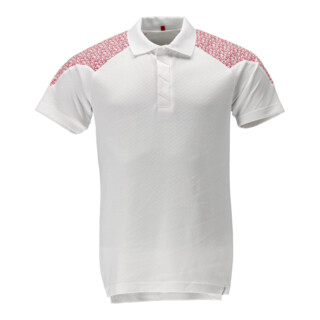 Mascot Polo-Shirt Kurzarm 4XL weiss/verkehrsrot