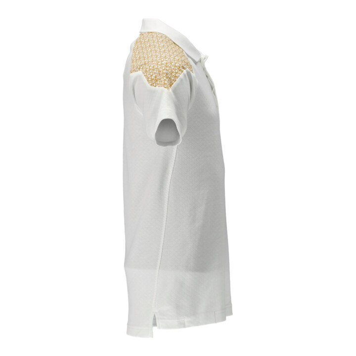 Mascot Polo-Shirt Kurzarm Größe M weiss/currygelb