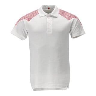 Mascot Polo-Shirt Kurzarm Größe S weiss/verkehrsrot