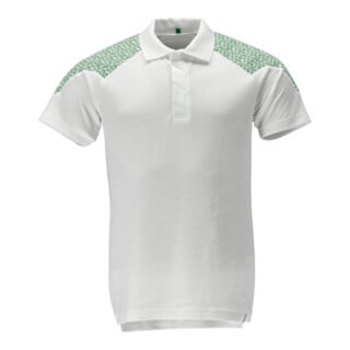 Mascot Polo-Shirt Kurzarm L weiss/grasgrün
