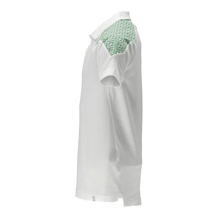 Mascot Polo-Shirt Kurzarm L weiss/grasgrün